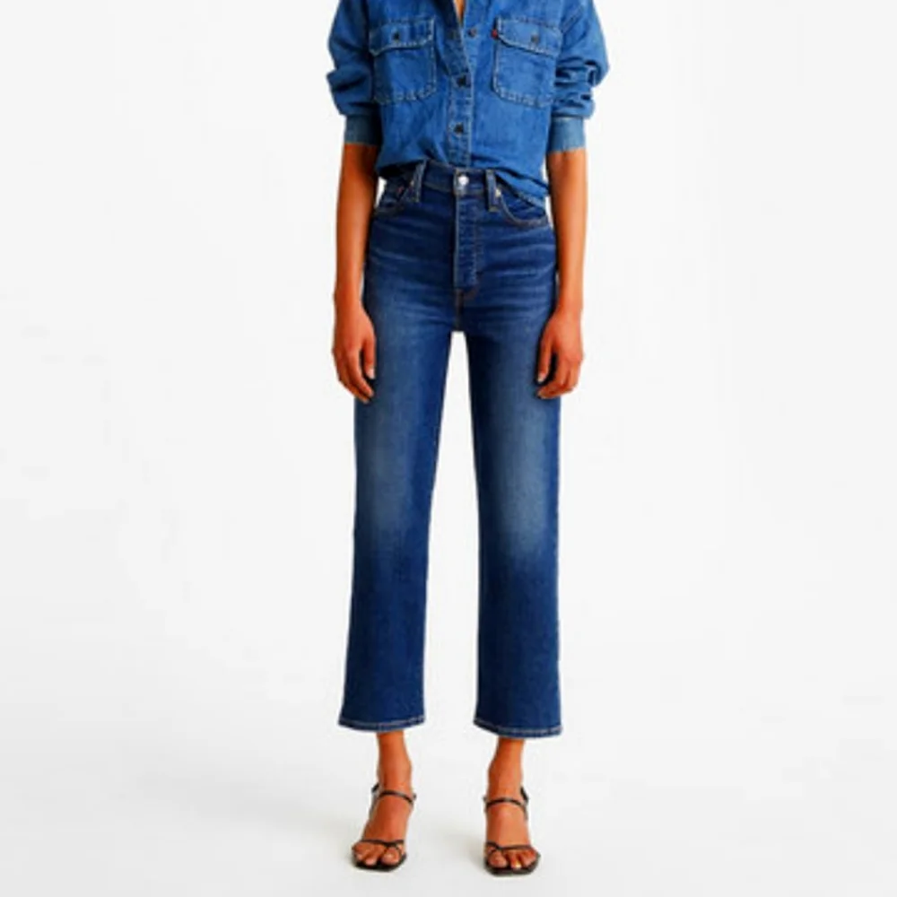 Levi's Ribcage Straight Ankle Crop Jeans 32